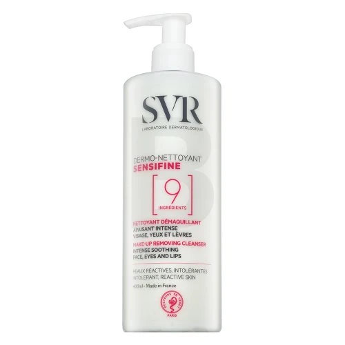 SVR Dermo-Nettoyant cleanser Sensifine nenuplaunamas makiažo valiklis itin jautriai veido odai,, 400 ml