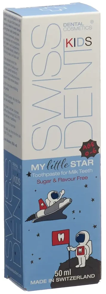 „Swissdent Kids My Little Star“ dantų pasta vaikams nuo 0 iki 6 metų, 50 ml
