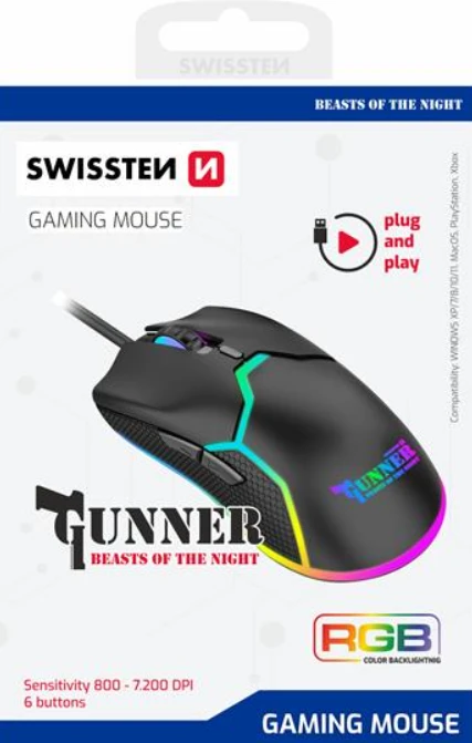 Pelė Swissten Gunner
