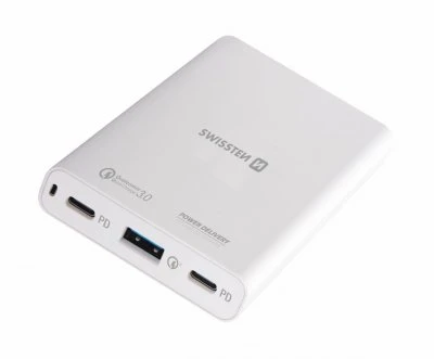 Įkroviklis Swissten 1x USB-A 2x USB-C 3 A (22013345)