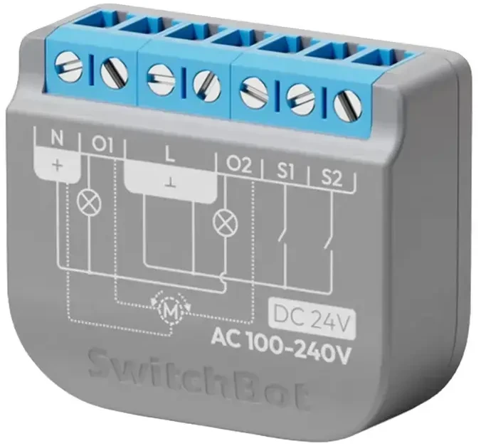 „SwitchBot“ relinis jungiklis, 2PM išmanusis dviejų kanalų jungiklis
