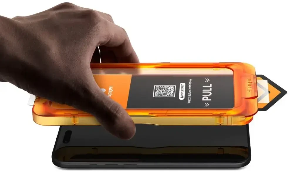 Antirefleksinis stiklas SPIGEN ALM S GLAS.TR SLIM ANTI REFLECTION 2 vnt. IPHONE 17 PRO MAX / 18 PRO MAX permatomas