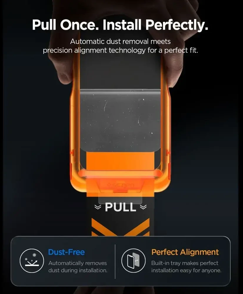Antirefleksinis stiklas SPIGEN ALM S GLAS.TR SLIM ANTI REFLECTION 2 vnt. IPHONE 17 PRO MAX / 18 PRO MAX permatomas