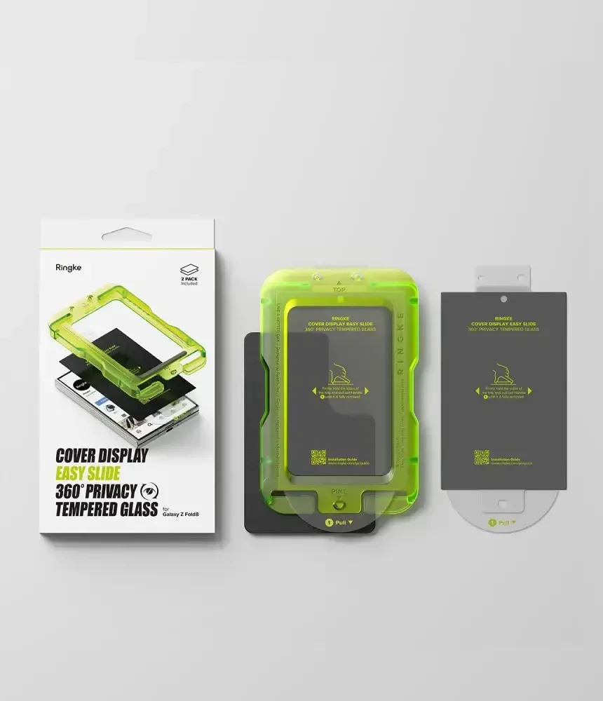 PRIVATUMĄ UŽTIKRINANTIS STIKLAS RINGKE COVER DISPLAY EASY SLIDE 360 2-PACK Samsung Galaxy Z FOLD 8 PRIVACY