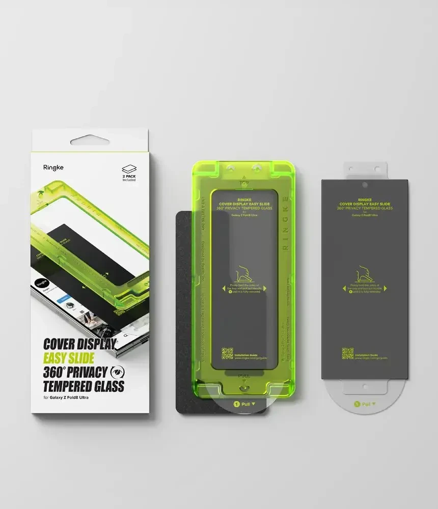 PRIVATUMĄ UŽTIKRINANTIS STIKLAS RINGKE COVER DISPLAY EASY SLIDE 360 2-PACK Samsung Galaxy Z FOLD 8 ULTRA PRIVACY