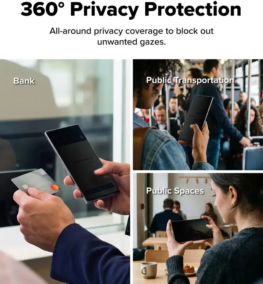 PRIVATUMĄ UŽTIKRINANTIS STIKLAS RINGKE COVER DISPLAY EASY SLIDE 360 2-PACK Samsung Galaxy Z FOLD 8 ULTRA PRIVACY