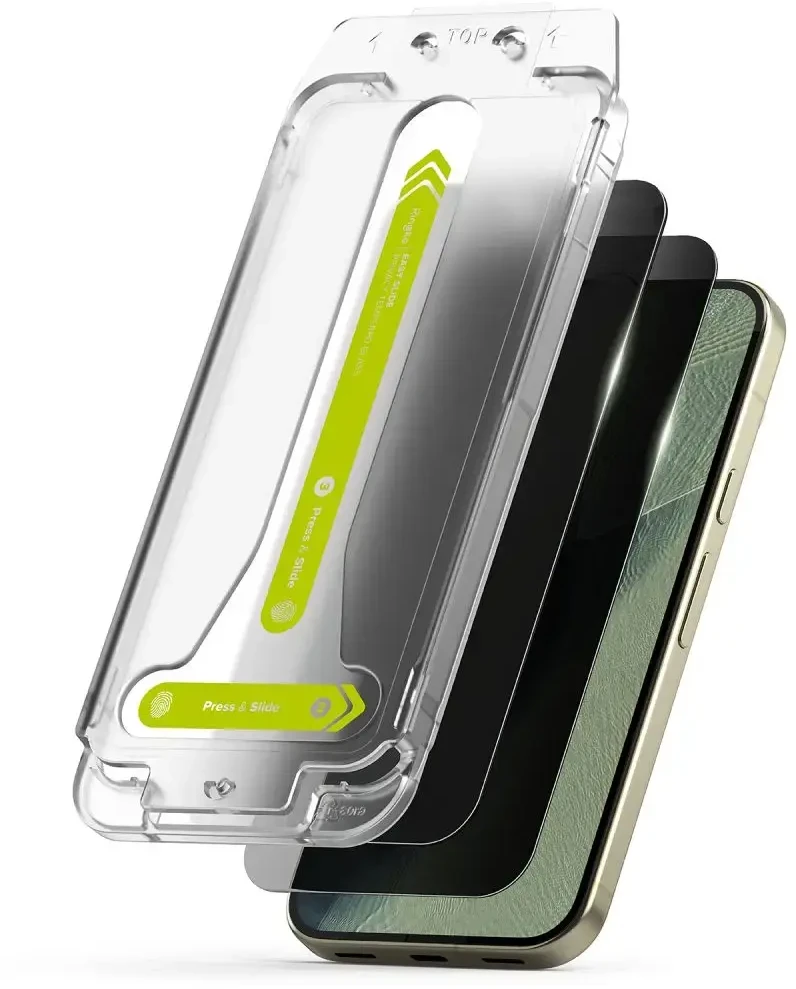PRIVATUMĄ UŽTIKRINANTIS EKRANO STIKLAS RINGKE EASY SLIDE 2-PACK GOOGLE PIXEL 9 PRO / 10 PRO / 11 PRO PRIVACY