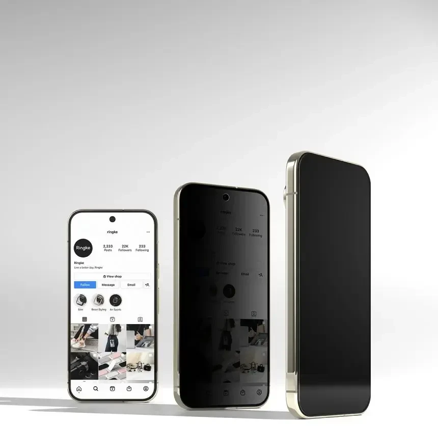 PRIVATUMĄ UŽTIKRINANTIS EKRANO STIKLAS RINGKE EASY SLIDE 2-PACK GOOGLE PIXEL 9 PRO / 10 PRO / 11 PRO PRIVACY