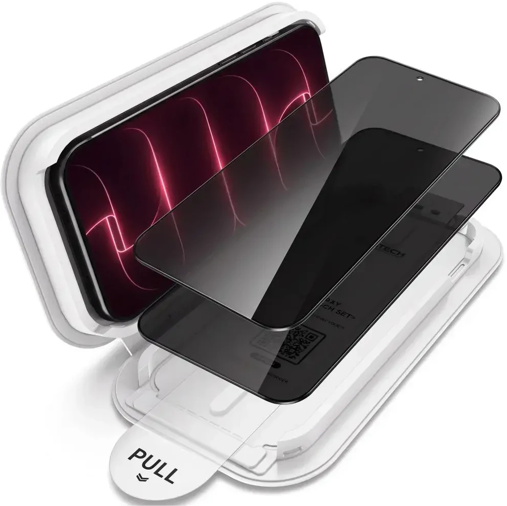 PRIVATUMĄ UŽTIKRINANTIS STIKLAS Tech-Protect ONETOUCH SET SPY+ 2-PACK iPhone 18 PRO PRIVACY