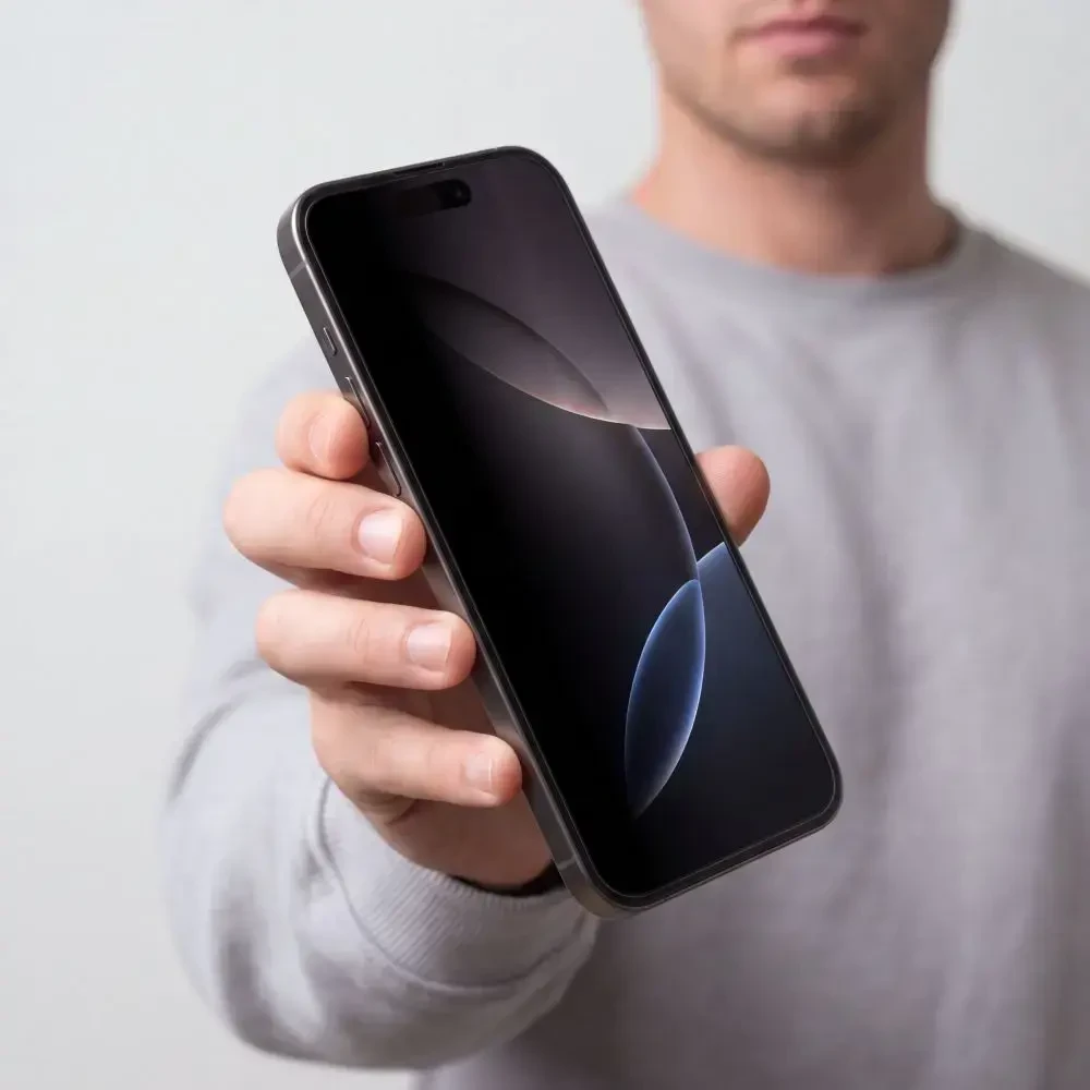 PRIVATUMĄ UŽTIKRINANTIS STIKLAS Tech-Protect ONETOUCH SET SPY+ 2-PACK iPhone 18 PRO MAX PRIVACY