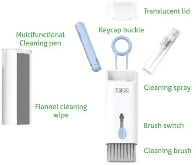 Valiklis Mėlyna T-PHOX MULTIFUNCTIONAL ELECTRONICS CLEANER 7IN1 Mėlynas