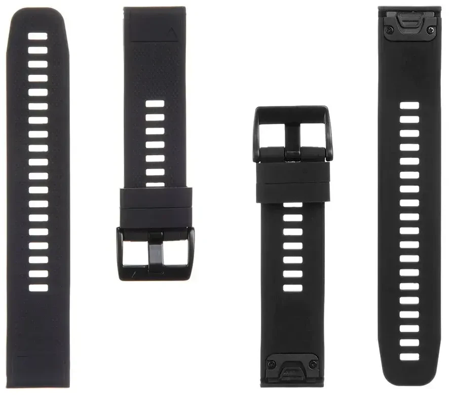 Tactical 426 silikoninė apyrankė skirta Garmin Fenix 5/6/7 QuickFit 22mm juodos spalvos