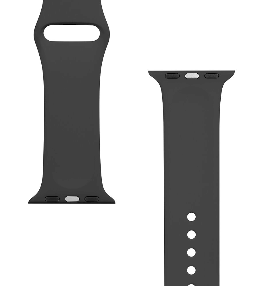 Tactical 456 silikoninė apyrankė skirta Apple Watch 1/2/3/4/5/6/7/8/9/SE 38/40/41mm juodos spalvos