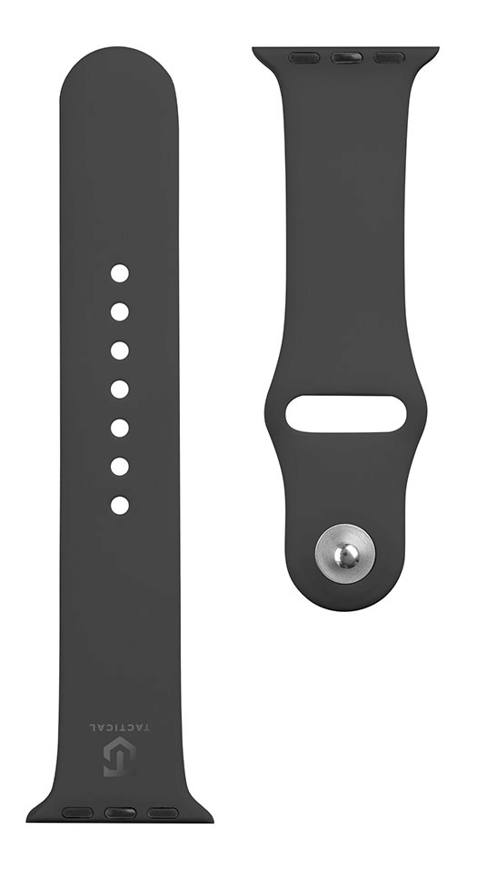 Tactical 456 silikoninė apyrankė skirta Apple Watch 1/2/3/4/5/6/7/8/9/SE 38/40/41mm juodos spalvos