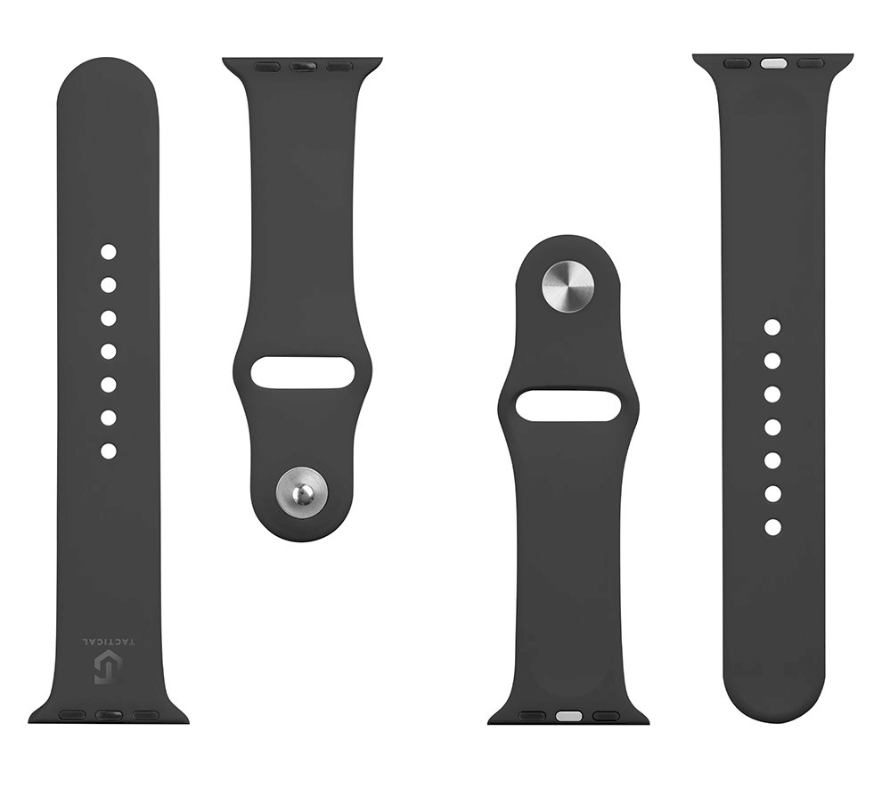 Tactical 456 silikoninė apyrankė skirta Apple Watch 1/2/3/4/5/6/7/8/9/SE 38/40/41mm juodos spalvos