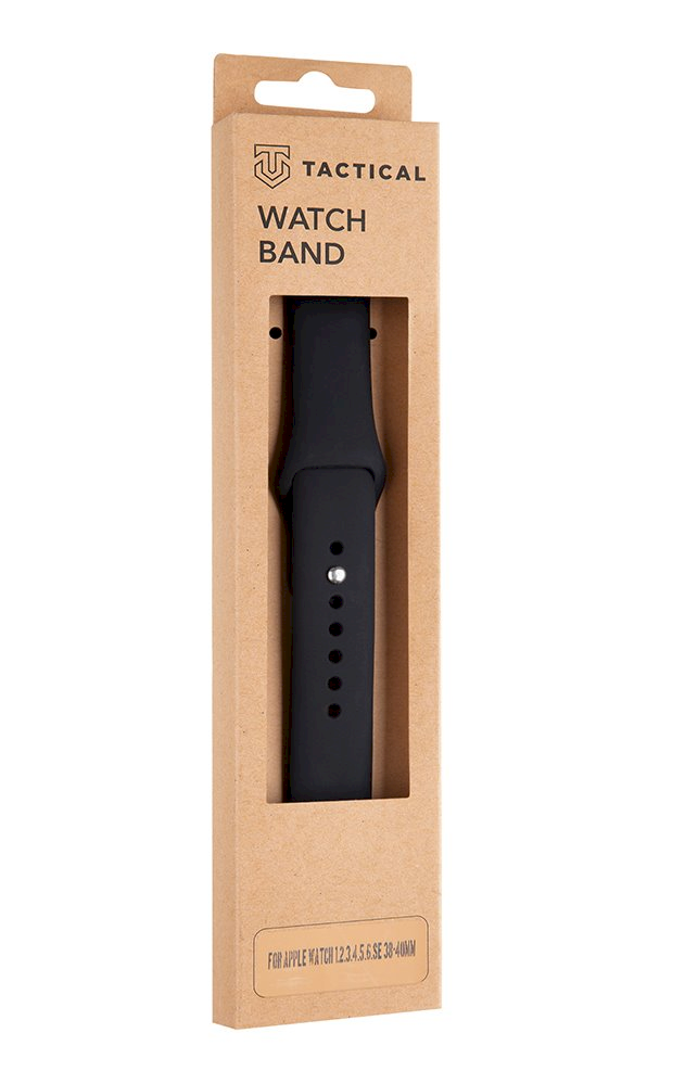 Tactical 456 silikoninė apyrankė skirta Apple Watch 1/2/3/4/5/6/7/8/9/SE 38/40/41mm juodos spalvos