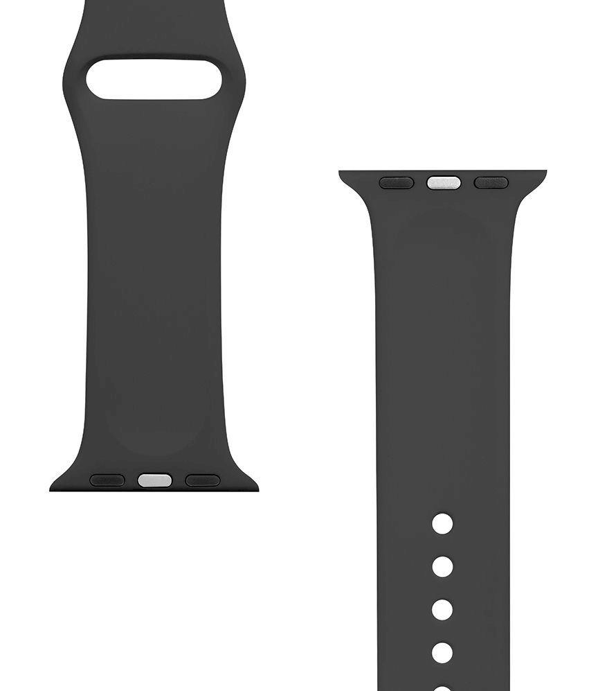Tactical 456 silikoninė apyrankė skirta Apple Watch 1/2/3/4/5/6/7/8/9/SE 38/40/41mm juodos spalvos