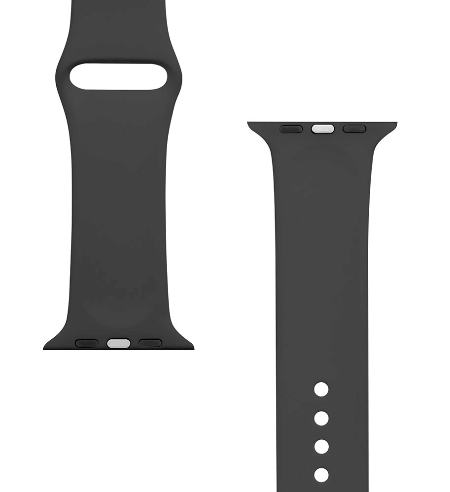 Tactical Išmaniojo laikrodžio Apple silikoninis dirželis, Juodos spalvos, 42/44/45mm