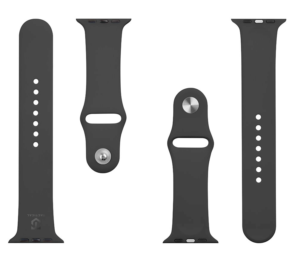 Tactical Išmaniojo laikrodžio Apple silikoninis dirželis, Juodos spalvos, 42/44/45mm