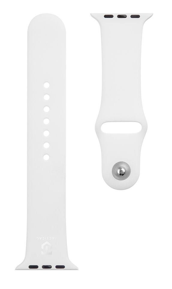 Tactical 499 silikoninė apyrankė skirta Apple Watch 1/2/3/4/5/6/7/8/9/SE 42/44/45mm baltos spalvos