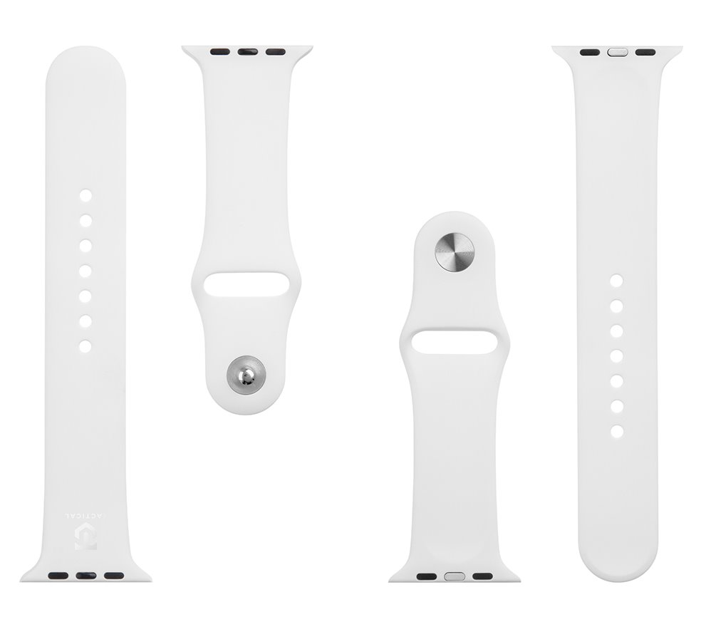 Tactical 499 silikoninė apyrankė skirta Apple Watch 1/2/3/4/5/6/7/8/9/SE 42/44/45mm baltos spalvos