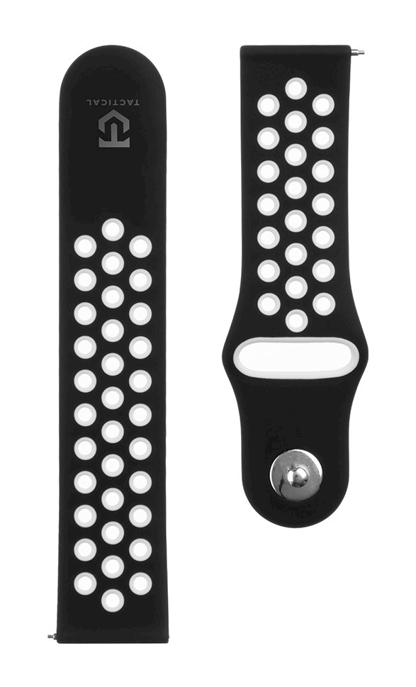 Tactical 712 dviguba silikoninė juosta 22mm juoda/balta