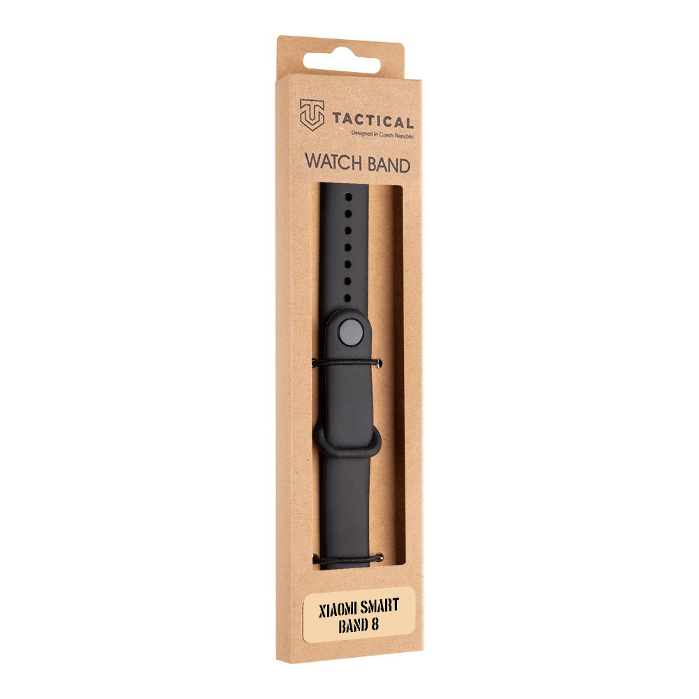 Tactical 846 silikoninė apyrankė skirta Xiaomi Smart Band 8 juodos spalvos
