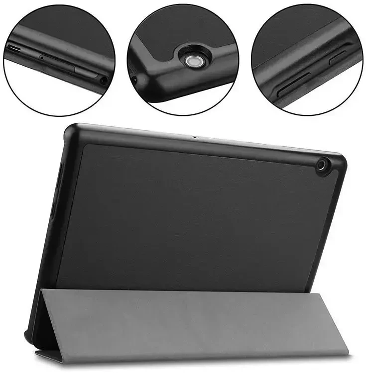 Tactical Book Tri sulankstomas dėklas, skirtas Samsung X710/X716 Galaxy Tab S9 Juodas