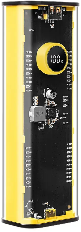 Tactical C4 Explosive 19200mAh powerbank – didelės talpos, greito įkrovimo išorinis akumuliatorius juodos geltonos