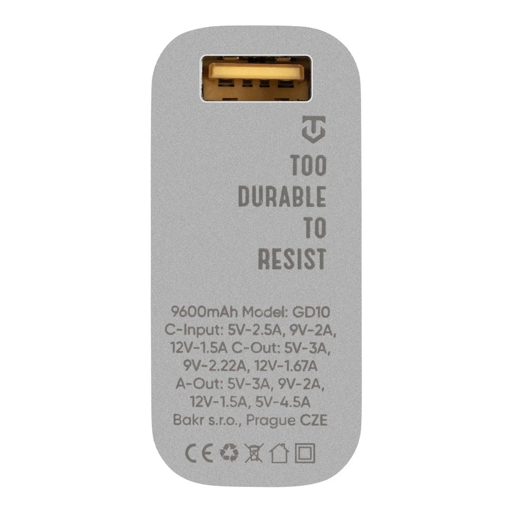 Tactical EDC Brick 9600mAh Raw PoweBank – atsarginis maitinimo šaltinis su sparčiu įkrovimu