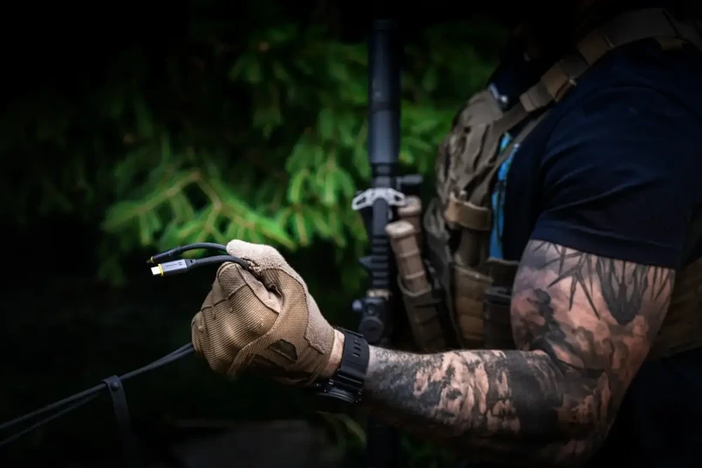 „Tactical Fast Rope Aramid 2.0“ virvė su USB-C/USB-C 0.3m laidu
