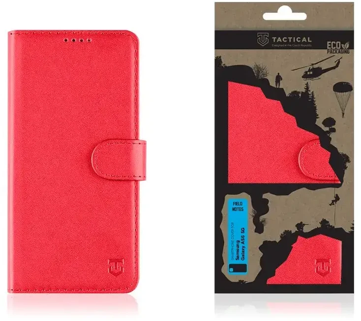 Tactical Field Notes skirtas Samsung Galaxy A56 5G dėklas telefonui raudonos spalvos