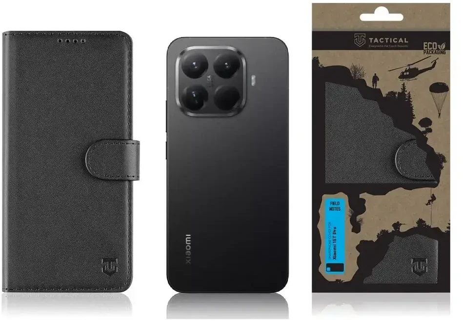 Tactical Field Notes dėklas skirtas Xiaomi 15T Pro juodos spalvos