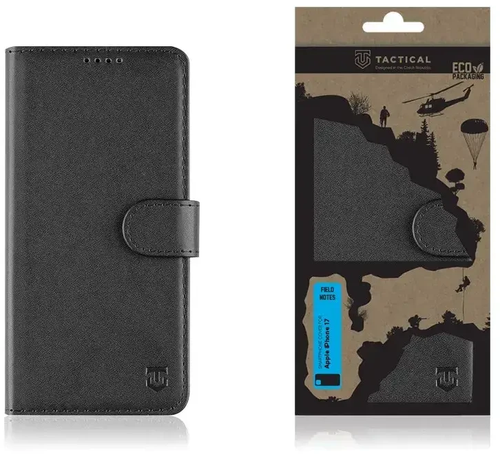 Dėklas Tactical Field Notes for Apple iPhone 17 juodos spalvos