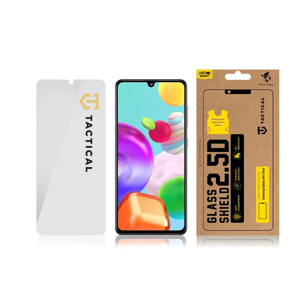 Tactical apsauginis stiklas Shield 2.5D skirtas Samsung Galaxy A41 skaidrus