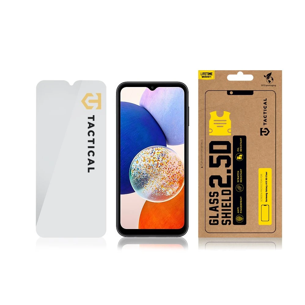 Tactical apsauginis stiklas Shield 2.5D skirtas Samsung Galaxy A14 4G/5G skaidrus