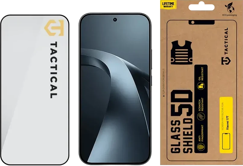 Tactical Taktinis stiklinis skydas 5D Xiaomi 17T Juodas
