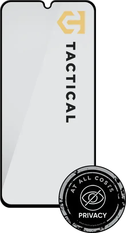 Tactical Apsauginis stiklas Shield Privacy Stealth 5D skirtas Samsung Galaxy A17 4G/5G juodos spalvos