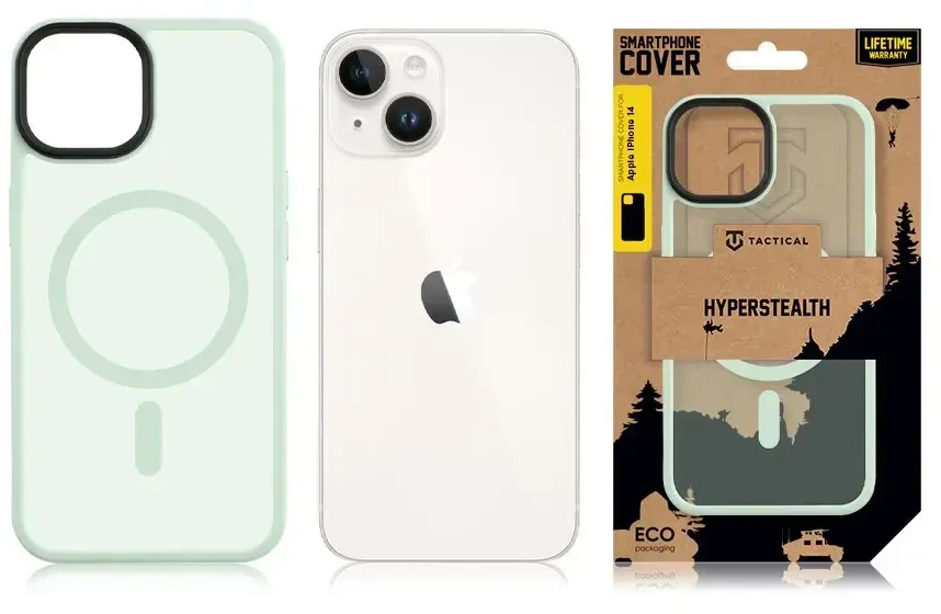 Dėklas Tactical MagForce Hyperstealth dangtelis, skirtas iPhone 14 Beach Žalias