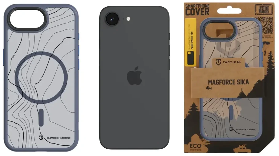 Dėklas Tactical MagForce Hyperstealth Sika dangtelis Apple iPhone 16e/17e tamsiai mėlynas