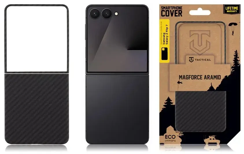 Tactical MagForce dėklas telefonui Samsung Galaxy Z Flip 7 juodas