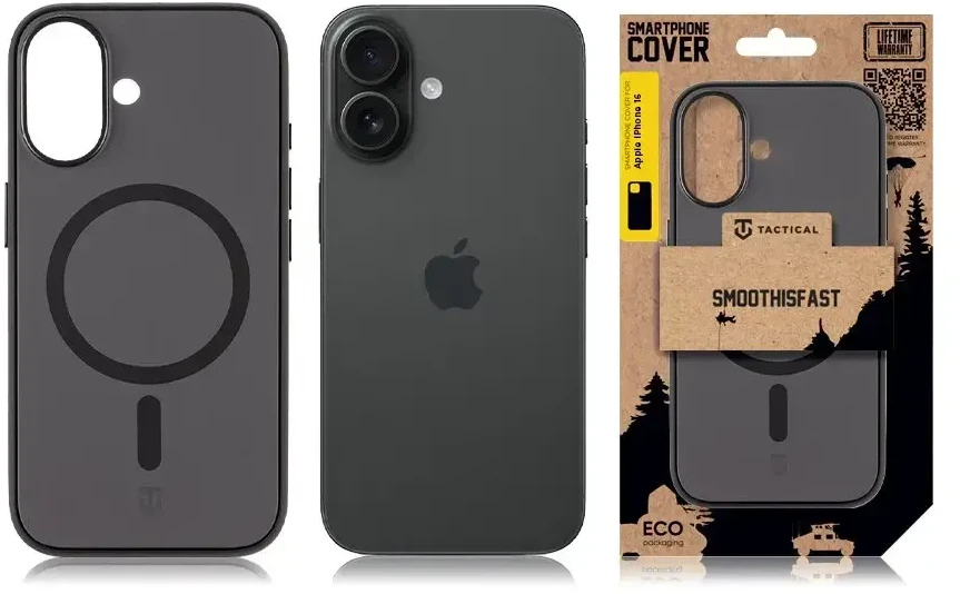 Tactical MagForce SmoothIsFast dėklas skirtas Apple iPhone 16 Asphalt