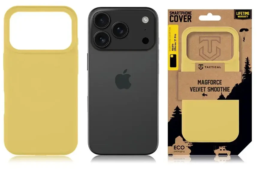 Dėklas Tactical MagForce Velvet Smoothie dangtelis, skirtas Apple iPhone 17 Pro, bananas