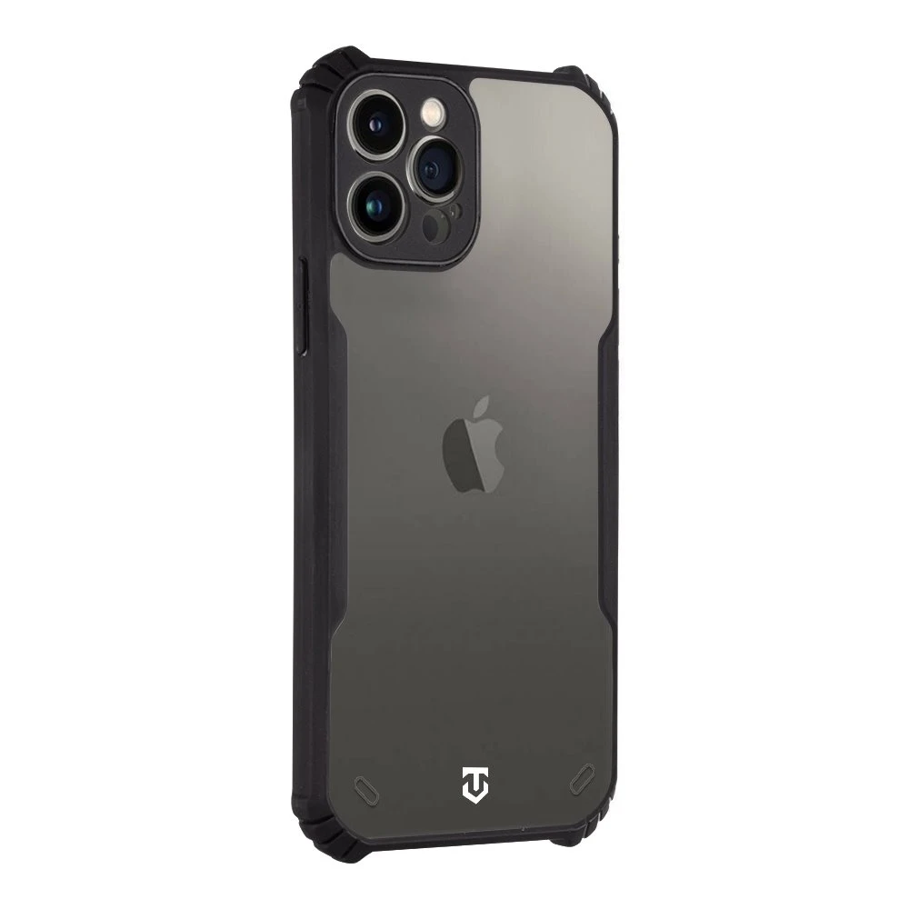 Dėklas Tactical Quantum Stealth dangtelis, skirtas Apple iPhone 12 Pro skaidrus/juodas