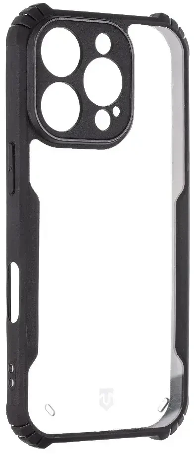 Tactical Quantum Stealth dėklas skirtas Apple iPhone 16 Pro skaidrus ir juodos spalvos