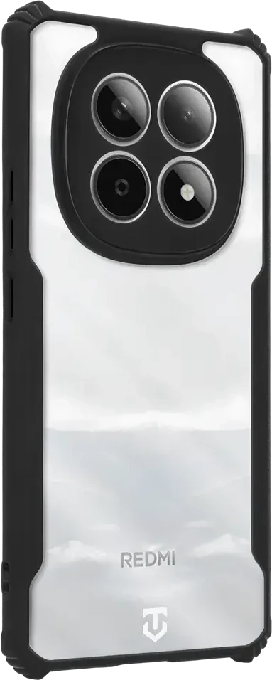 Tactical Quantum Stealth dėklas skirtas Xiaomi Redmi Note 15 5G Clear/juodos spalvos