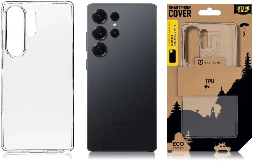 Tactical TPU dėklas skirtas Samsung Galaxy S25 Ultra skaidrus