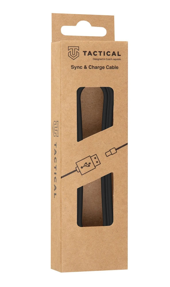Tactical Smooth Thread Kabelis USB-C/USB-C 0.3m juodos spalvos