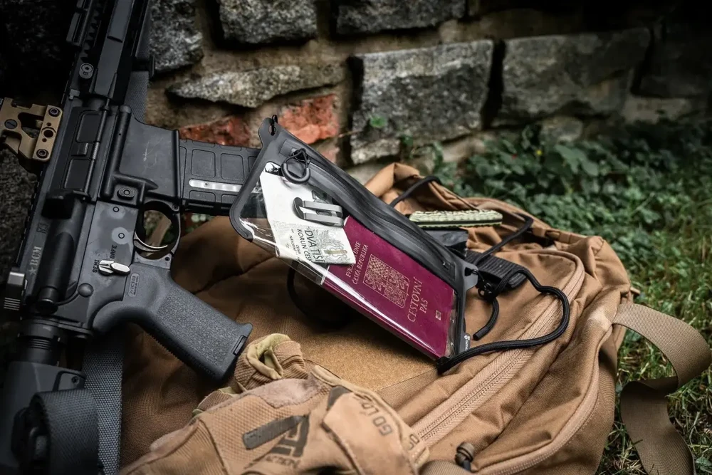 Tactical Splash Pouch 2.0 vandeniui atsparus dėklas telefonui Asphalt