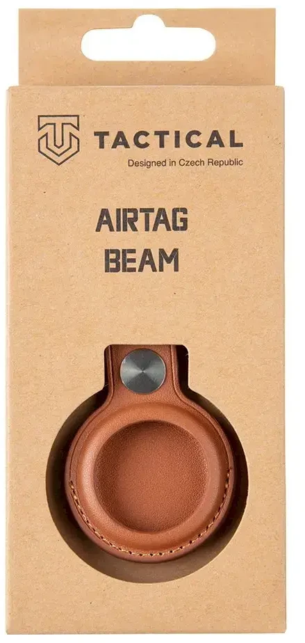 Tactical AirTag Beam Leather rudos spalvos